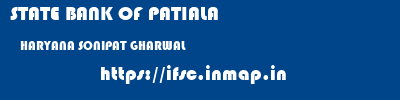 STATE BANK OF PATIALA  HARYANA SONIPAT GHARWAL   ifsc code